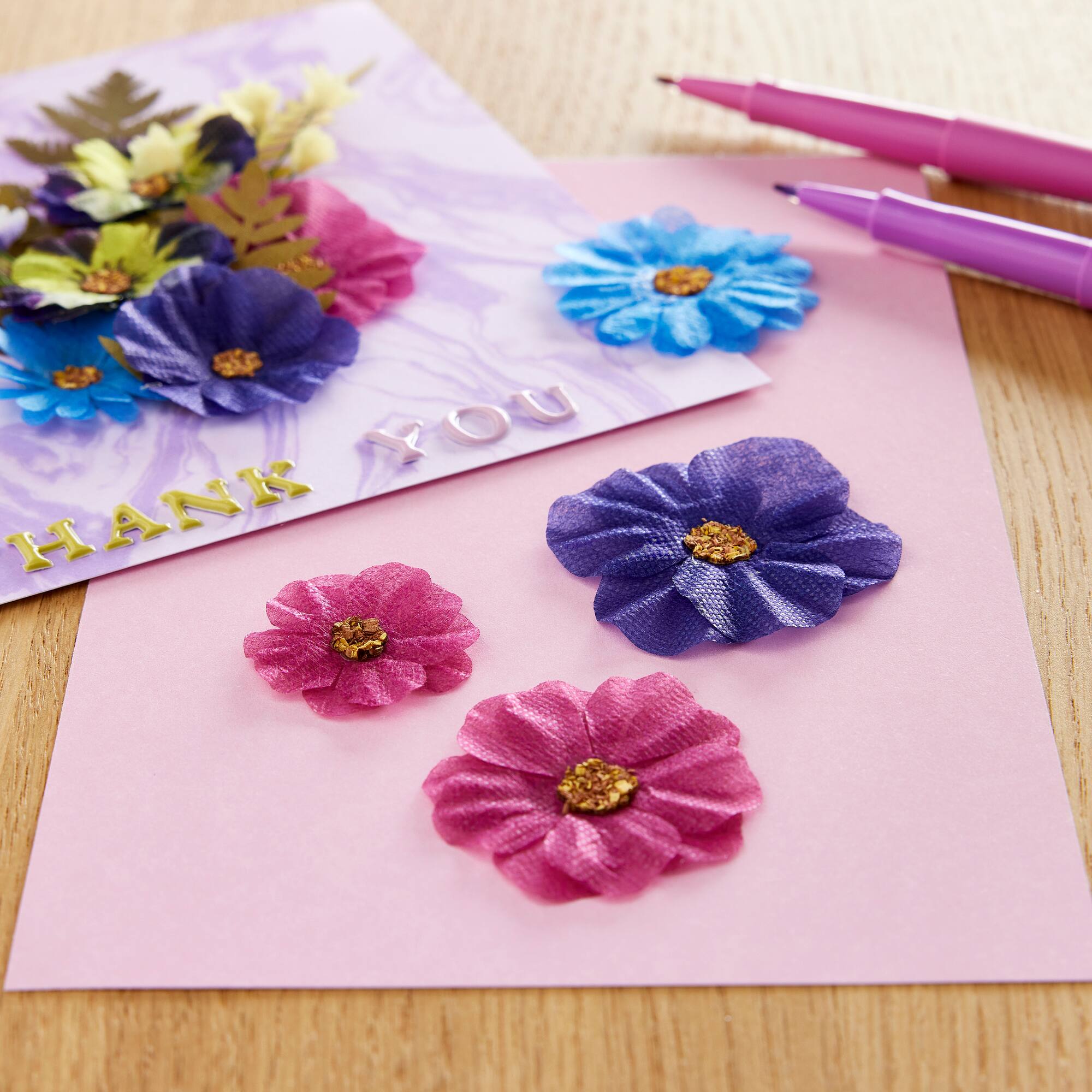 Dark Fabric Pressed Flower Embellishments by Recollections™